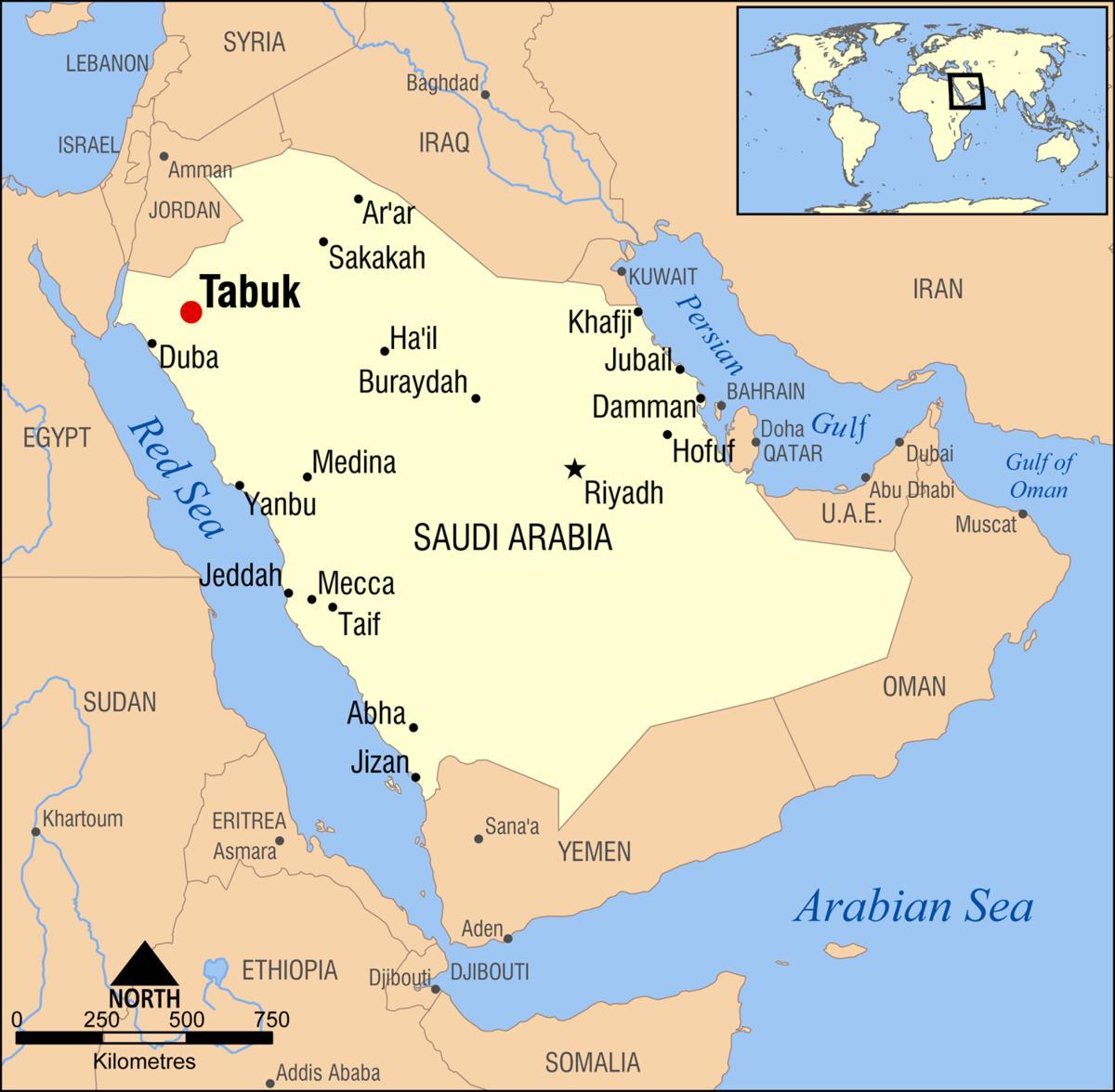 tabuk KSA რუკა