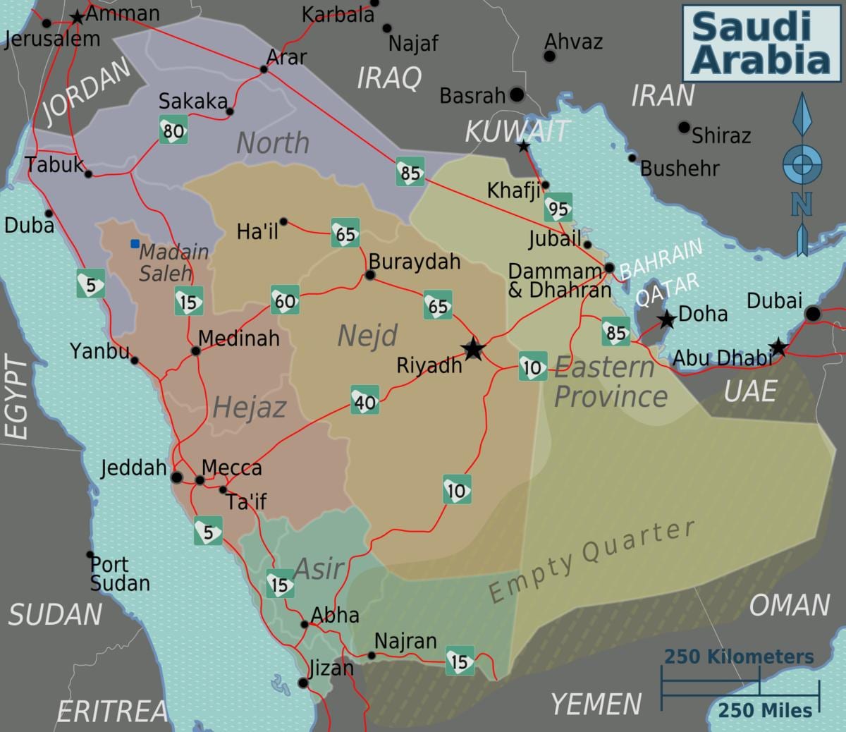 KSA რუკა ქალაქებში